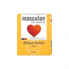 Masculan Ribbed+Dotted kondómy 3ks