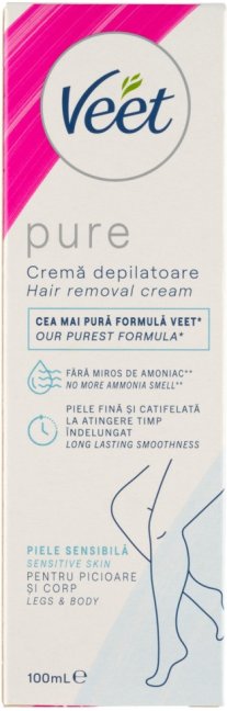 Veet Sensitive Skin szőrtelenítő krém 100ml