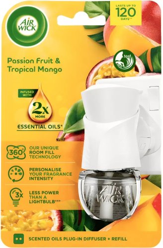Air Wick Passion Fruit & Tropical Mango elektromos légfrissítő + utántöltő Passion Fruit & Tropical Mango 19ml