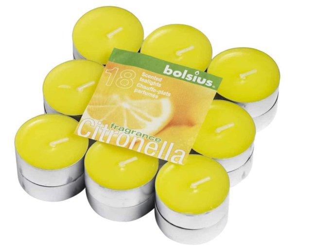Bolsius Citronella Tea Lights szúnyogok ellen 18ks Bolsius Citronella Tea Lights szúnyogok ellen 18ks