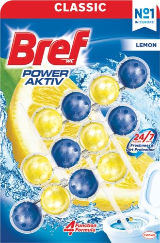 Bref Power Aktiv WC illatosító Citrom 3x50g