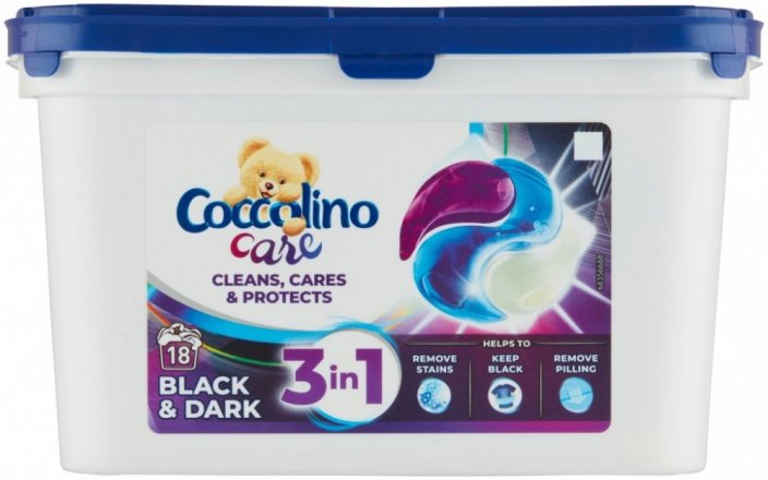 Coccolino Care 3in1 gélové kapsuly Black & Dark 18ks