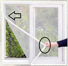 Szúnyogháló ablakra fehér 220x75cm 2x
