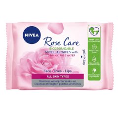 Nivea Rose Touch micellás tisztító törlőkendő 25db