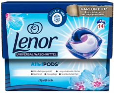 Lenor All in 1 Pods Aprilfrisch Carton Box gélové kapsuly Color 14ks