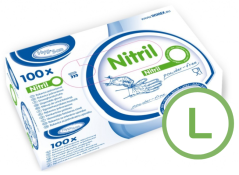 Wimex Nitril Blue eldobható kesztyű, nem púderezett méret - L