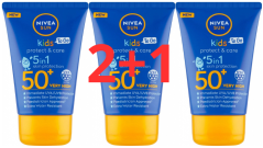 Nivea Sun Kids Protect & Care SPF 50+ hidratáló naptej gyerekeknek 50ml 2+1
