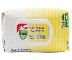 Fresh Detox Health Guard antibakteriális hatású nedves törlőkendő Lemon 120db