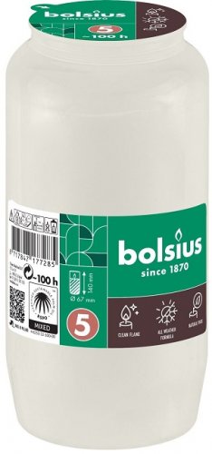 Bolsius RC5 100ó olajmécses betét fehér 284g