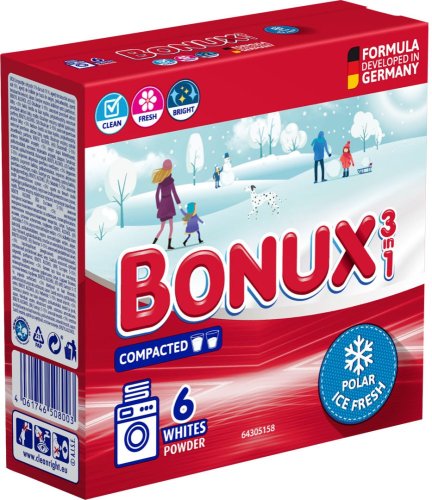Bonux 3in1 Whites Polar Ice Fresh mosópor 390g 6 mosás