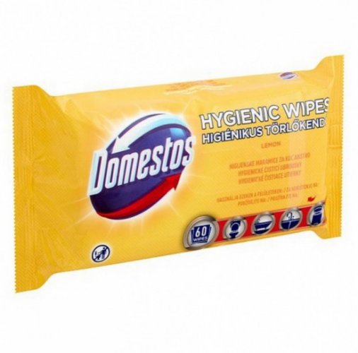 Domestos higiénikus tisztítókendő Lemon 60db