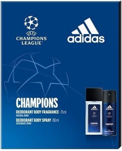 Adidas UEFA Champions League Champions Gift Set Deodorant body Fragrance 75ml + Deospray 150ml
