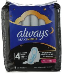 Always Maxi Night velkosť 4 hygienické vložky 8ks