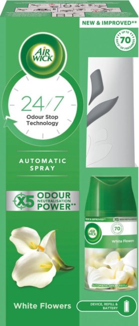 Air Wick Freshmatic diffúzor és utántöltő White Flower 250ml Air Wick Freshmatic diffúzor és utántöltő White Flower 250ml