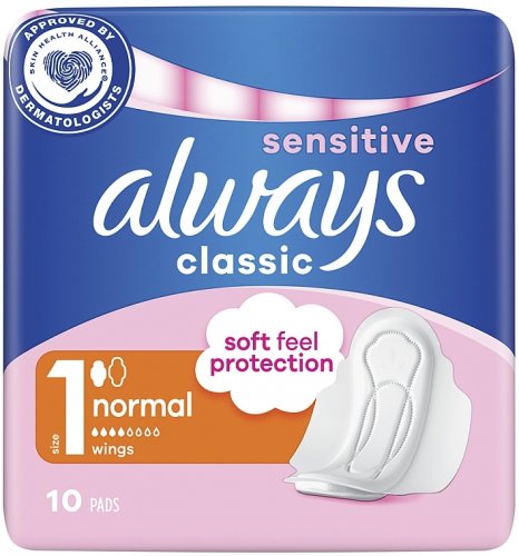 Always Sensitive Normal  veľkosť 1 hygienické vložky 10ks