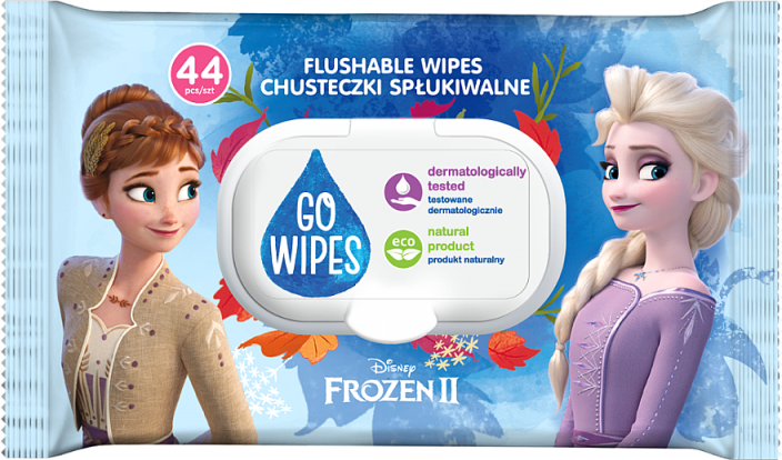 Go Wipes Frozen II Marshmellow Aroma vlhčené utierky 44ks