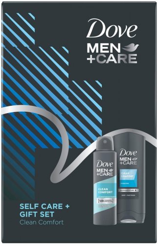 Dove Men +Care Clean Comfort Gift Set Deospray 150ml + Tusfürdő 250ml