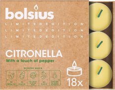 Bolsius Citronella Eco Friendly Tea Lights proti komárom 18ks