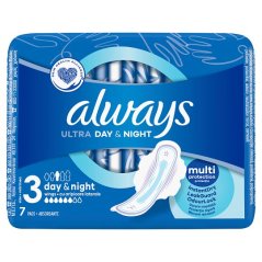 Always Ultra Day & Night hygienické vložky 7ks