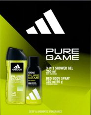 Adidas Pure Game Gift Set Sprchový gél 250ml + Deospray 150ml Adidas Pure Game Gift Set Sprchový gél 250ml + Deospray 150ml