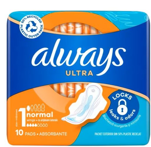 Always Ultra Normal velkosť 1 hygienické vložky 10ks