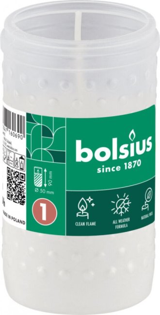 Bolsius RP1 20ó paraffinos mécsesbetét fehér 49g
