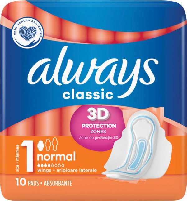 Always Classic Normal méret 1 tisztasági betét 10db Always Classic Normal méret 1 tisztasági betét 10db