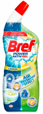 Bref Power Aktiv Gel Lemon čistiaci a dezinfekčný prípravok na WC misu 700ml