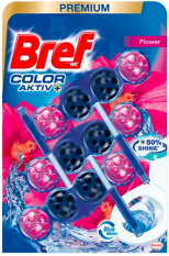 Bref Color Aktiv WC illatosító Flower 3x50g