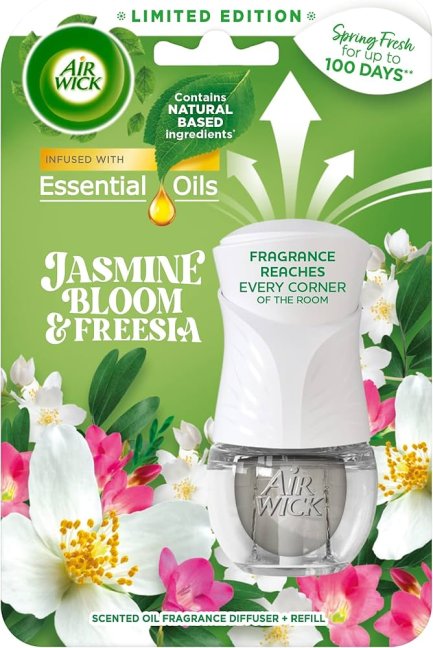 Air Wick elektrický osviežovač vzduchu + náplň Jasmine Bloom & Freesia 19ml