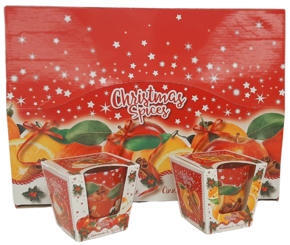 Bartek Candles 12 szett Christmas Spices Cinnamon and Orange 6x115g + Christmas Spices Cinnamon and Apple 6x115g