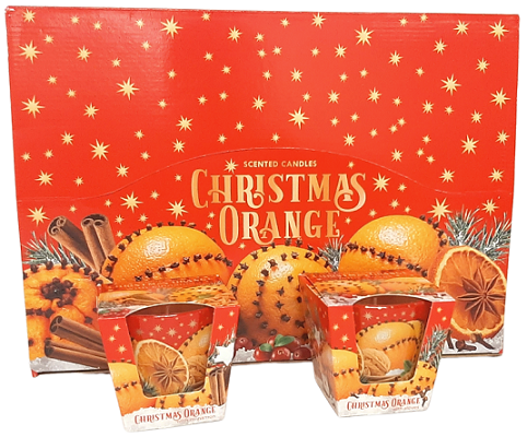 Bartek Candles 12 set Christmas Orange with Cloves 6x115g + Christmas Orange with Cinnamon 6x115g