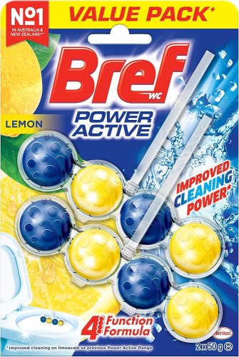 Bref Power Aktiv WC illatosító Citrom 2x50g