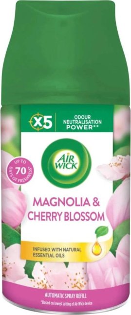 Air Wick Freshmatic Magnolia & Cherry Blossom náplň do osviežovača vzduchu 250ml Air Wick Freshmatic Magnolia & Cherry Blossom náplň do osviežovača vzduchu 250ml
