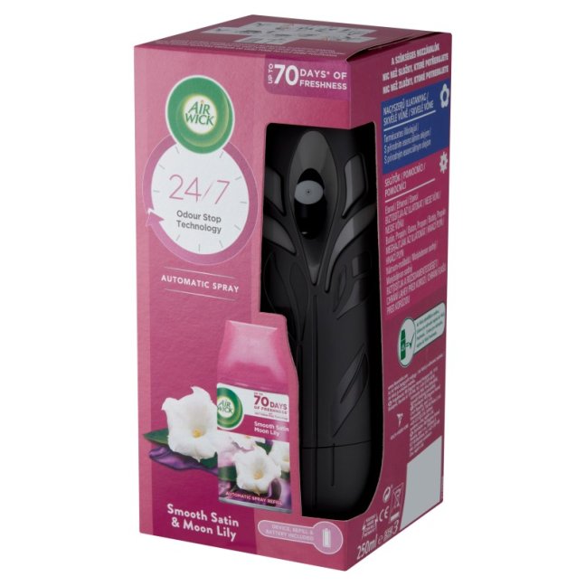 Air Wick Freshmatic difúzer a náplň Smooth Satin & Moon Lily 250ml