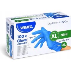 Wimex Nitril Bluue eldobható kesztyű, nem púderezett méret - XL