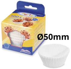 Wimex cukrász papírkosárkák fehér 50x30mm 100db