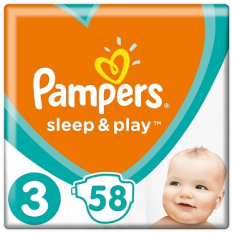 Pampers Sleep&Play 3 plienky 6-10kg 58ks