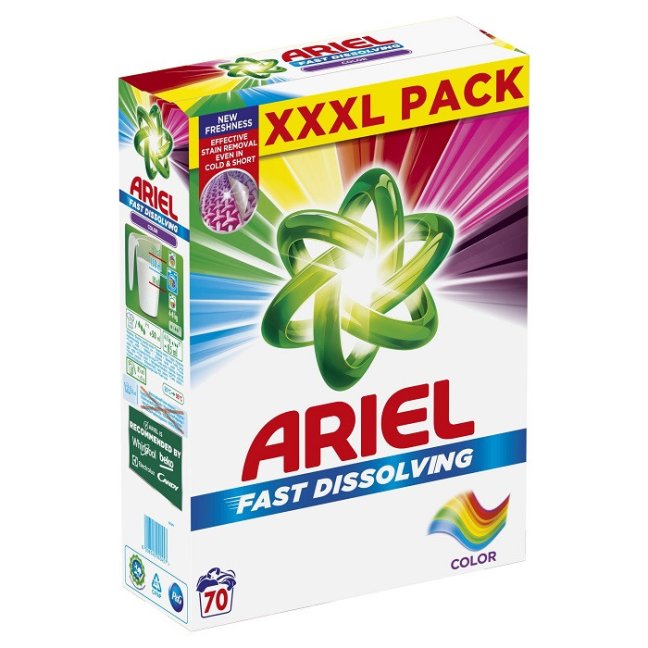 Ariel Fast Dissolving Color mosópor 3850g 70 mosás
