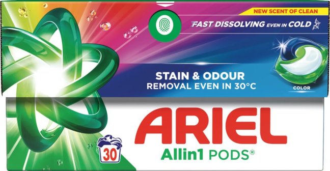 Ariel All in 1 Pods gélové kapsuly Color 30 ks
