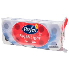 Perfex Soft & Light toalett papír 3 rétegű 10db Perfex Soft & Light toalett papír 3 rétegű 10db