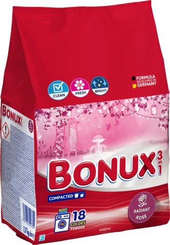 Bonux 3in1 Color Radiant Rose mosópor 1170g 18 mosás