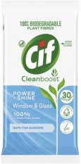 Cif Power+Shine Window & Glass tisztító kendők 30db