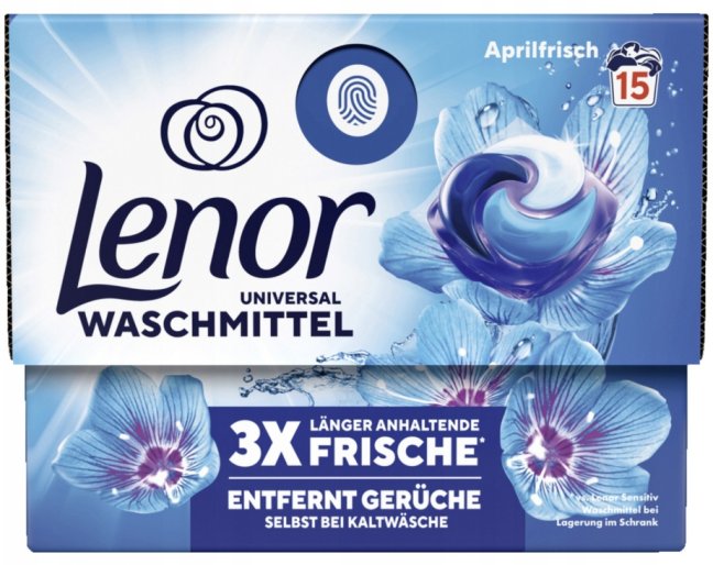 Lenor All in 1 Pods Aprilfrisch Carton Box gélové kapsuly Color 15ks