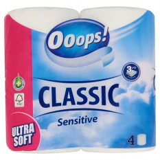 Ooops! Classic Sensitive toaletný papier 4ks