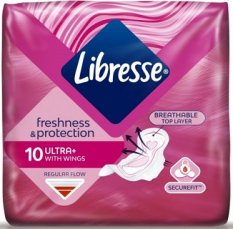 Libresse Freshness & Protection Ultra+ tisztasági betét 10db