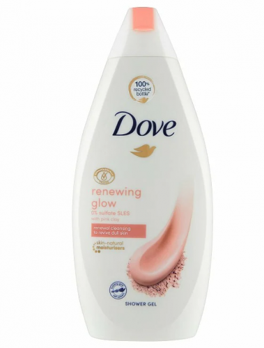 Dove Renewing Glow Pink Clay tusfürdő 500ml