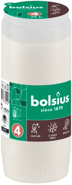 Bolsius RC4 75ó olajmécses betét fehér 213g