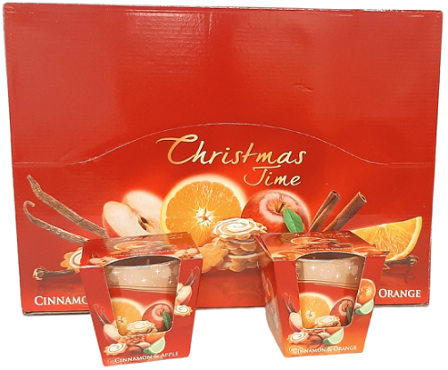 Bartek Candles 12 szett Christmas Time Cinnamon and Orange 6x115g + Christmas Time Cinnamon and Apple 6x115g