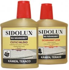Sidolux sírkő védő és fényesítő 250ml + Sidolux sírkő tisztító tej 330ml